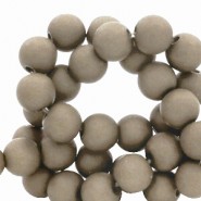 Acrylic beads 6mm round Matt Fossil grey